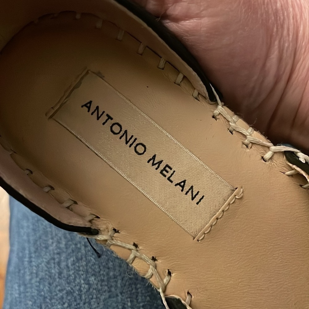 ANTONIO MELANI WOMEN WEDGE PLATFORM LEATHER SANDALS 6.5 - Picture 7 of 7